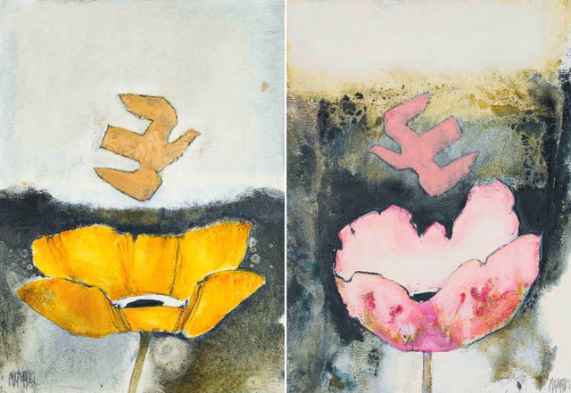 #michael Heyns; Flower and Bird, Two