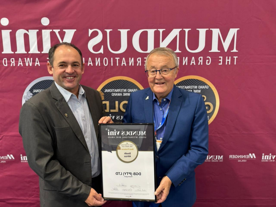 Dgb Awarded Best South African Wine Producer over the Past 25 Years Dgb Awarded Best South African Wine Producer over the Past 25 Years